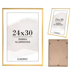 Ramka 24x30 ramki na zdjęcia złota aluminiowa