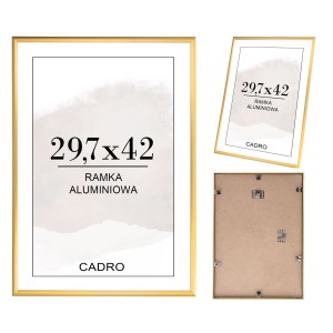 Ramka A3 rama na zdjęcia 29,7x42 aluminiowa złota