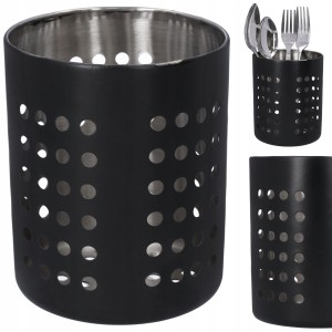 Ociekacz na sztućce organizer czarny metalowy