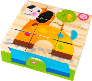 Klocki edukacyjne drewniane 6w1 puzzle układanka