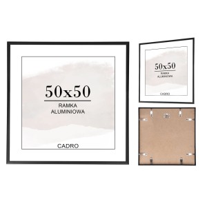 RAMKA NA ZDJĘCIA CZARNA RAMA ALUMINIOWA 50x50