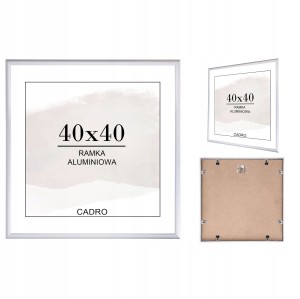 Ramka 40x40 ramki na zdjęcia aluminiowa srebrna