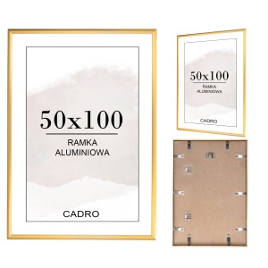 Ramka 50x100 aluminiowa złota ramka na zdjęcia