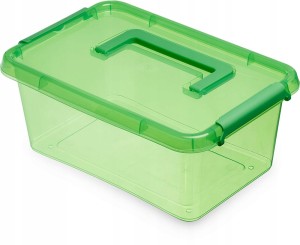 MOXOM SimpleStore Color 4,5l zielony kolorowe pojemniki do przechowywania zabawek i innych rzeczy