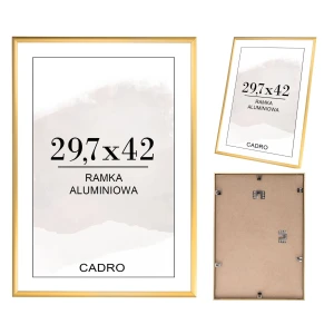 Ramka A3 rama na zdjęcia 29,7x42 aluminiowa złota