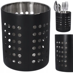 Ociekacz na sztućce organizer czarny metalowy