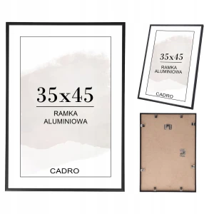 Ramka 35x45 ramki na zdjęcia czarna aluminiowa